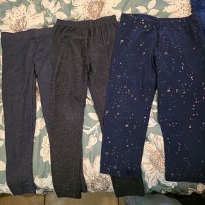 Stylish Kids Leggings Set - Navy and Black